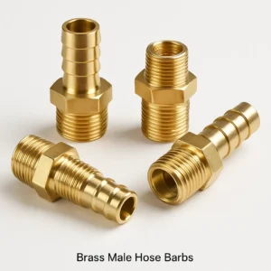 Brass male hose barbs