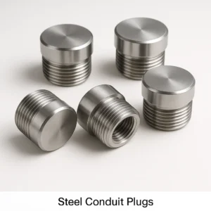 Steel conduit plugs