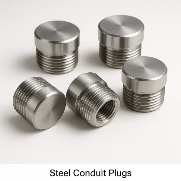 Steel conduit plugs