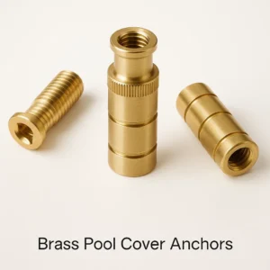 Brass Pool cover anchors