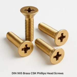 DIN 965 Brass CSK Phillips head screws
