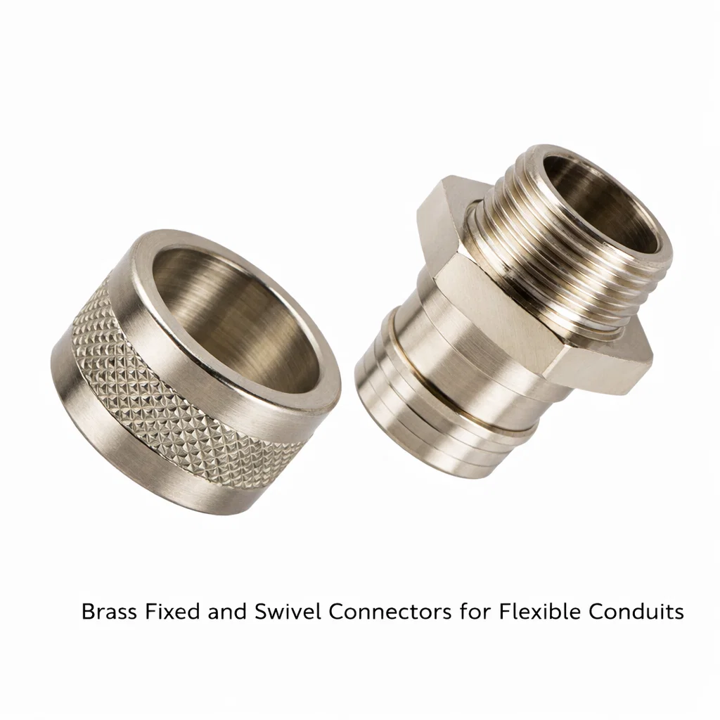 Brass Fixed and Swivel Connectors for Flexible Conduits