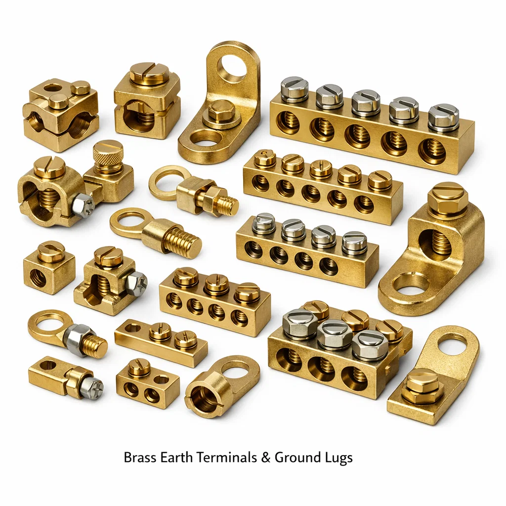 Brass Earth Terminals & Ground Lugs