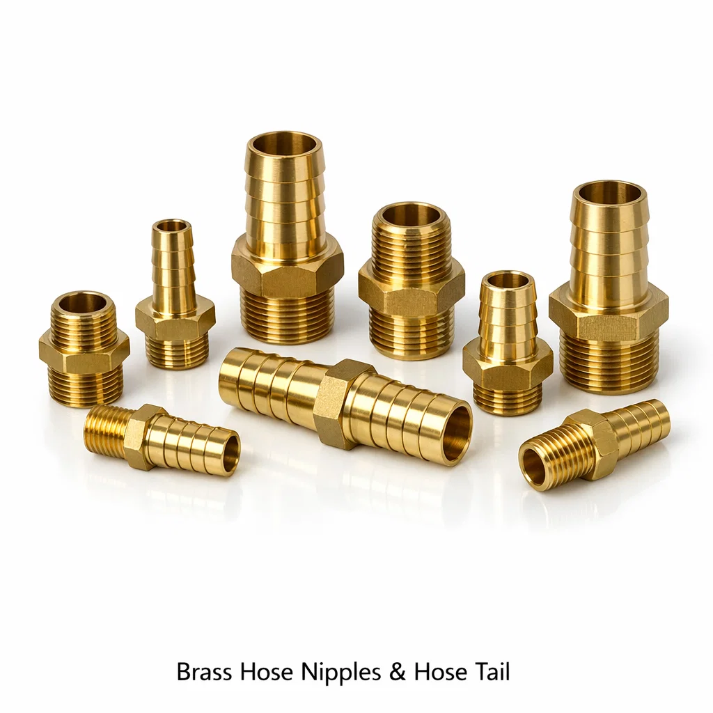 Brass Hose Nipples & Hose Tails